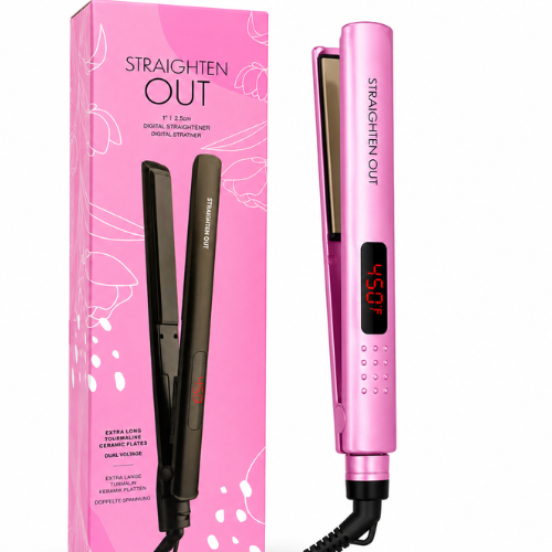 StraightenOut Professional Hair Straightener – Fast Heat, Smooth Ceramic Plates & Frizz-Free Styling