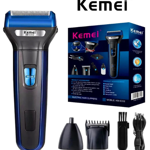 KEMEI 3 in 1 Professional Rechargeable Hair Clipper Trimmer & Shaver