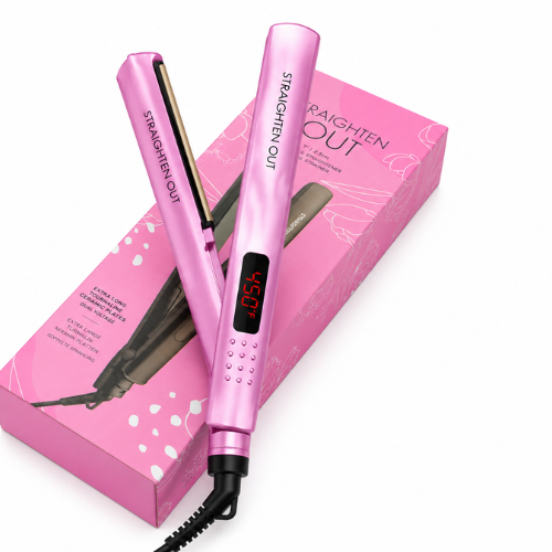 StraightenOut Professional Hair Straightener – Fast Heat, Smooth Ceramic Plates & Frizz-Free Styling