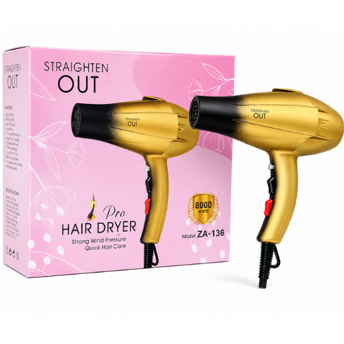 StraightenOut Professional Hair Dryer – Fast Drying, Powerful Airflow & Frizz-Free Styling