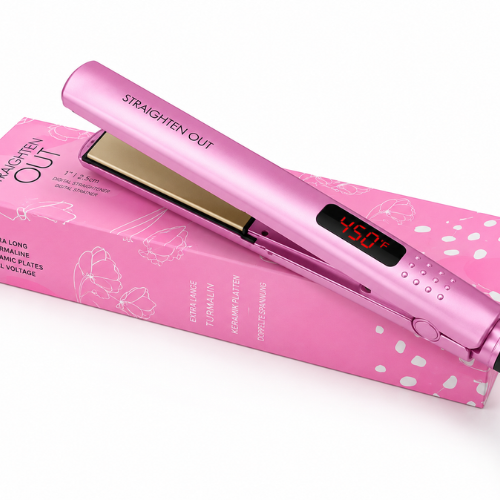 StraightenOut Professional Hair Straightener – Fast Heat, Smooth Ceramic Plates & Frizz-Free Styling