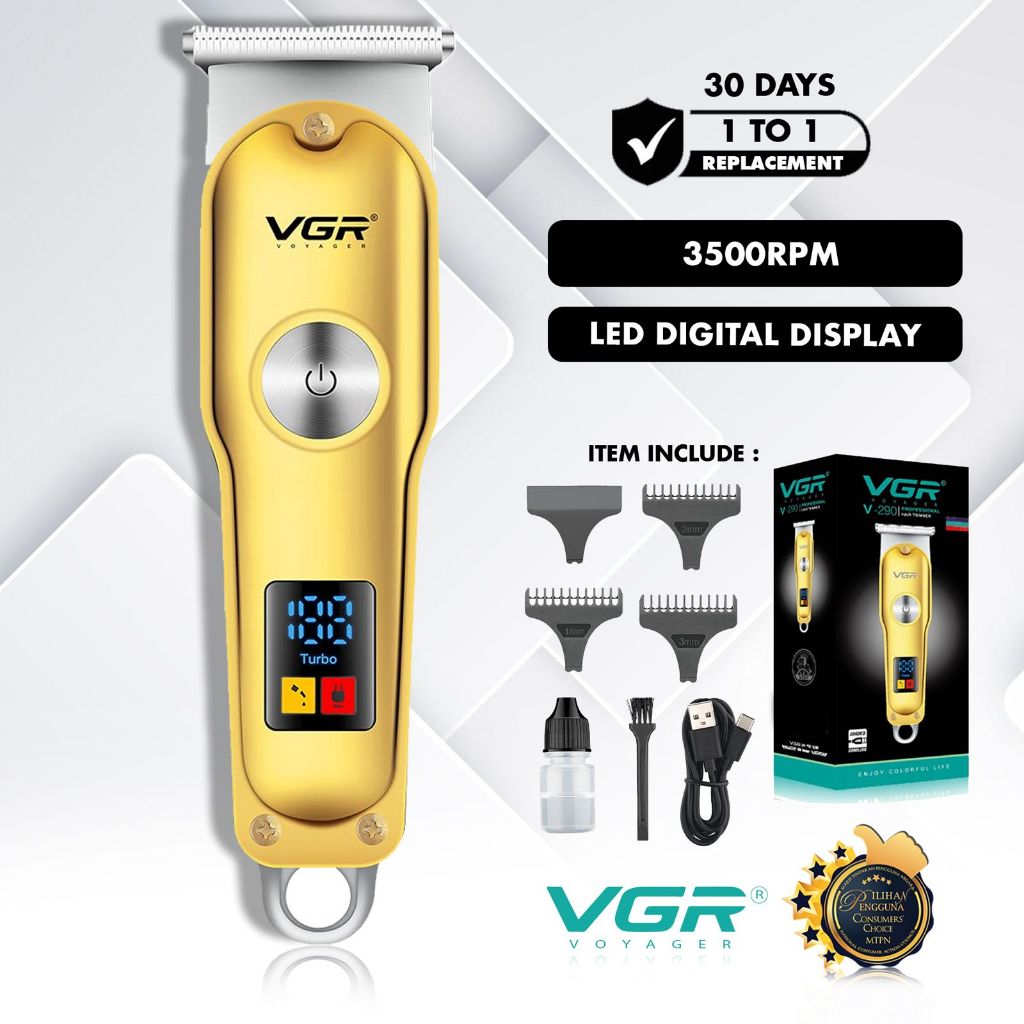 VGR V-290 Professional Hair Clipper & Beard Trimmer – Cordless Precision Grooming Kit